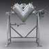Model VP-10-SSHD 10 cu ft (283 liter) stainless steel Vee Cone Blender rotates up to 20 RPM, and discharges through a pneumatically knife gate.