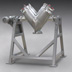 Model VB-2-SS two cu ft (57 liter) Vee Cone Blender measures 4'-6" / 1.37 m high x 5'-4" / 1.63 m wide x 3'-6" / 1.07 m deep with a swing radius of 18" (0.46 m).